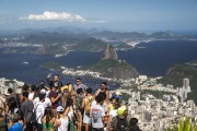 View of Sugarloaf and Botafogo Bay from Christ the Redeemer mirante - Rio de Janeiro city - Rio de Janeiro state (RJ) - Brazil