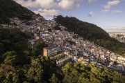 Picture taken with drone of Santa Marta Slum  - Rio de Janeiro city - Rio de Janeiro state (RJ) - Brazil