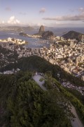Picture taken with drone of the Dona Marta Viewpoint with Botafogo Bay and Sugarloaf in the background - Rio de Janeiro city - Rio de Janeiro state (RJ) - Brazil