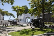 Cannons at the entrance of the old Fort of Copacabana (1914-1987), current Historical Museum Army - Rio de Janeiro city - Rio de Janeiro state (RJ) - Brazil