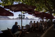 Tables in the external area of Confeitaria Colombo  - Old Fort of Copacabana (1914-1987), current History Museum Army - Rio de Janeiro city - Rio de Janeiro state (RJ) - Brazil