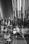 Reflection in the glass of the queue of passengers boarding the plane - Sao Paulo-Guarulhos International Airport Governador Andre Franco Montoro - Guarulhos city - Sao Paulo state (SP) - Brazil