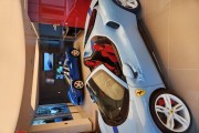Ferrari car displayed at a sales stand - New York city - New York - United States of America
