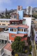 View of houses and buildings in La Sebastiana - Valparaiso city - Santiago Province - Chile