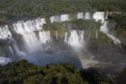 Picture taken with drone of waterfalls in Iguaçu National Park - Border between Brazil and Argentina - Foz do Iguacu city - Parana state (PR) - Brazil