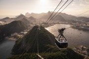 Cable car making the crossing between the Urca Mountain and Sugarloaf - Rio de Janeiro city - Rio de Janeiro state (RJ) - Brazil