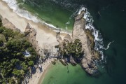 Picture taken with drone of the Arpoador Stone  - Rio de Janeiro city - Rio de Janeiro state (RJ) - Brazil
