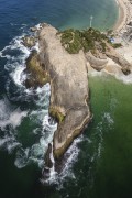 Picture taken with drone of the Arpoador Stone  - Rio de Janeiro city - Rio de Janeiro state (RJ) - Brazil