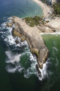 Picture taken with drone of the Arpoador Stone  - Rio de Janeiro city - Rio de Janeiro state (RJ) - Brazil