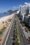 Picture taken with drone of the Ipanema Beach waterfront with the Morro Dois Irmaos (Two Brothers Mountain) in the background - Rio de Janeiro city - Rio de Janeiro state (RJ) - Brazil