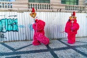 Bate-bolas (beats-ball) of Turma King lord during the original Reveler Contest - Cinelandia - Rio de Janeiro city - Rio de Janeiro state (RJ) - Brazil
