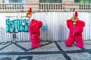 Bate-bolas (beats-ball) of Turma King lord during the original Reveler Contest - Cinelandia - Rio de Janeiro city - Rio de Janeiro state (RJ) - Brazil