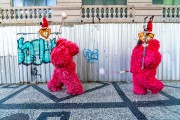 Bate-bolas (beats-ball) of Turma King lord during the original Reveler Contest - Cinelandia - Rio de Janeiro city - Rio de Janeiro state (RJ) - Brazil