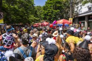 Parade of the Gigantes da Lira carnival street troup - Rio de Janeiro city - Rio de Janeiro state (RJ) - Brazil