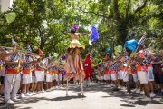Parade of the Gigantes da Lira carnival street troup - Rio de Janeiro city - Rio de Janeiro state (RJ) - Brazil