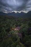 Picture taken with drone of cabin at the Serrinha do Alambari Environmental Protection Area  - Resende city - Rio de Janeiro state (RJ) - Brazil