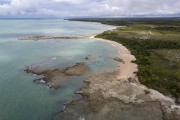 Picture taken with drone of coral reef at Moreira Beach - Prado city - Bahia state (BA) - Brazil