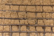 Detail of a rustic clay and wood house in the Tiba indigenous village - Prado city - Bahia state (BA) - Brazil