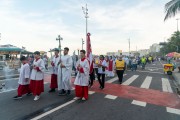 Procession of Our Lady of Copacabana promoted by the Church of the Resurrection - Atlantica Avenue - Rio de Janeiro city - Rio de Janeiro state (RJ) - Brazil