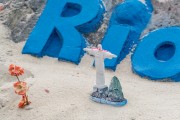 Sand sculpture - Copacabana Beach - Rio de Janeiro city - Rio de Janeiro state (RJ) - Brazil
