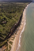 Picture taken with drone of Barra do Cahy Beach - Prado city - Bahia state (BA) - Brazil