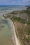 Picture taken with drone of desert beach -  Imbassuaba Beach - Prado city - Bahia state (BA) - Brazil