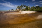 River mouth and desert beach - Imbassuaba Beach - Prado city - Bahia state (BA) - Brazil