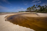 River mouth and desert beach - Imbassuaba Beach - Prado city - Bahia state (BA) - Brazil