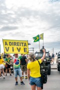 Protester with a sign that reads The Right Lives, at a demonstration entitled Amnesty Now - organized by supporters of former president Jair Bolsonaro - Rio de Janeiro city - Rio de Janeiro state (RJ) - Brazil