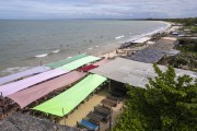 Picture taken with drone of the village of Ponta do Corumbau - Prado city - Bahia state (BA) - Brazil