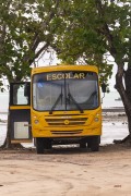School bus in the village of Cumuruxatiba - Prado city - Bahia state (BA) - Brazil