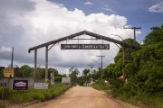 Welcome portal in the village of Cumuruxatiba - Prado city - Bahia state (BA) - Brazil