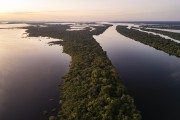 Picture taken with drone of river islands - Anavilhanas National Park  - Novo Airao city - Amazonas state (AM) - Brazil