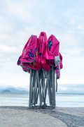 Articulated tent on the Copacabana Beach boardwalk - Rio de Janeiro city - Rio de Janeiro state (RJ) - Brazil