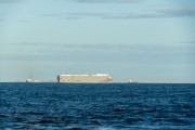 Cargo ship seen from Copacabana Beach - Rio de Janeiro city - Rio de Janeiro state (RJ) - Brazil