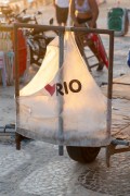 Detail of cargo trolley on the edge of Arpoador Beach - Rio de Janeiro city - Rio de Janeiro state (RJ) - Brazil
