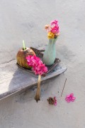 Offerings to Yemanja with flowers and coconut water - Copacabana Beach - Rio de Janeiro city - Rio de Janeiro state (RJ) - Brazil