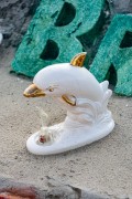 Miniature dolphin sculpture - Copacabana Beach - Rio de Janeiro city - Rio de Janeiro state (RJ) - Brazil