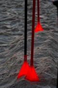 Oars for rent on the sand of Copacabana Beach - Rio de Janeiro city - Rio de Janeiro state (RJ) - Brazil