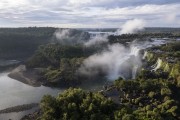 Picture taken with drone of the Iguassu Waterfalls - Iguassu National Park  - Puerto Iguazu city - Misiones province - Argentina