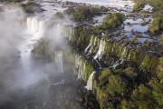 Picture taken with drone of the Iguassu Waterfalls - Iguassu National Park  - Puerto Iguazu city - Misiones province - Argentina