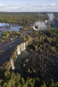 Picture taken with drone of the Iguassu Waterfalls - Iguassu National Park  - Puerto Iguazu city - Misiones province - Argentina