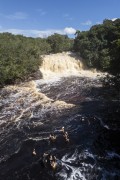 Picture taken with drone of the Iracema Waterfall - Iracema Falls Ecological Park - Presidente Figueiredo city - Amazonas state (AM) - Brazil