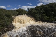 Picture taken with drone of the Iracema Waterfall - Iracema Falls Ecological Park - Presidente Figueiredo city - Amazonas state (AM) - Brazil