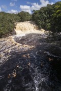 Picture taken with drone of the Iracema Waterfall - Iracema Falls Ecological Park - Presidente Figueiredo city - Amazonas state (AM) - Brazil