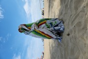Sarong covering objects on Copacabana Beach - Rio de Janeiro city - Rio de Janeiro state (RJ) - Brazil