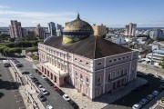 Picture taken with drone of the Amazon Theatre (1896) - Manaus city - Amazonas state (AM) - Brazil