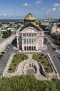 Picture taken with drone of the Amazon Theatre (1896) - Manaus city - Amazonas state (AM) - Brazil