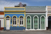 Colorful historic houses in Largo de Sao Sebastiao - Manaus city - Amazonas state (AM) - Brazil