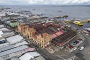 Picture taken with drone of Adolpho Lisboa Municipal Market (1883) - Manaus city - Amazonas state (AM) - Brazil